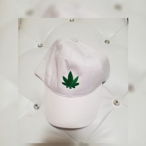 Men's White Leaf Hat